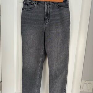 Abercrombie & Fitch Curve Love Ultra High Rise Ankle Straight Black Denim Jeans